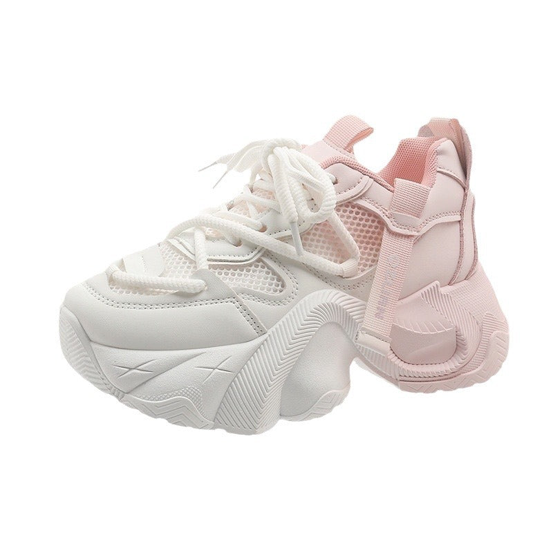 Damen Sportliche Chunky Sneakers mit atmungsaktiver Mesh-Oberfläche und flexibler Sohle Drune