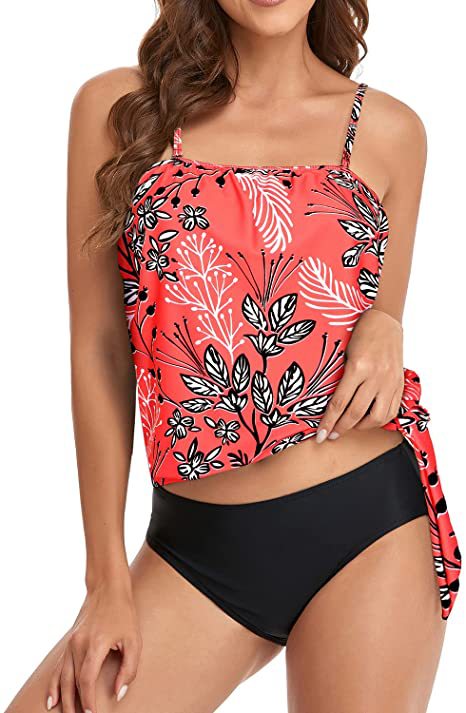 Drune | Blouson Tankini Badeanzüge Für Frauen Bauch Kontrolle Schwimmanzüge