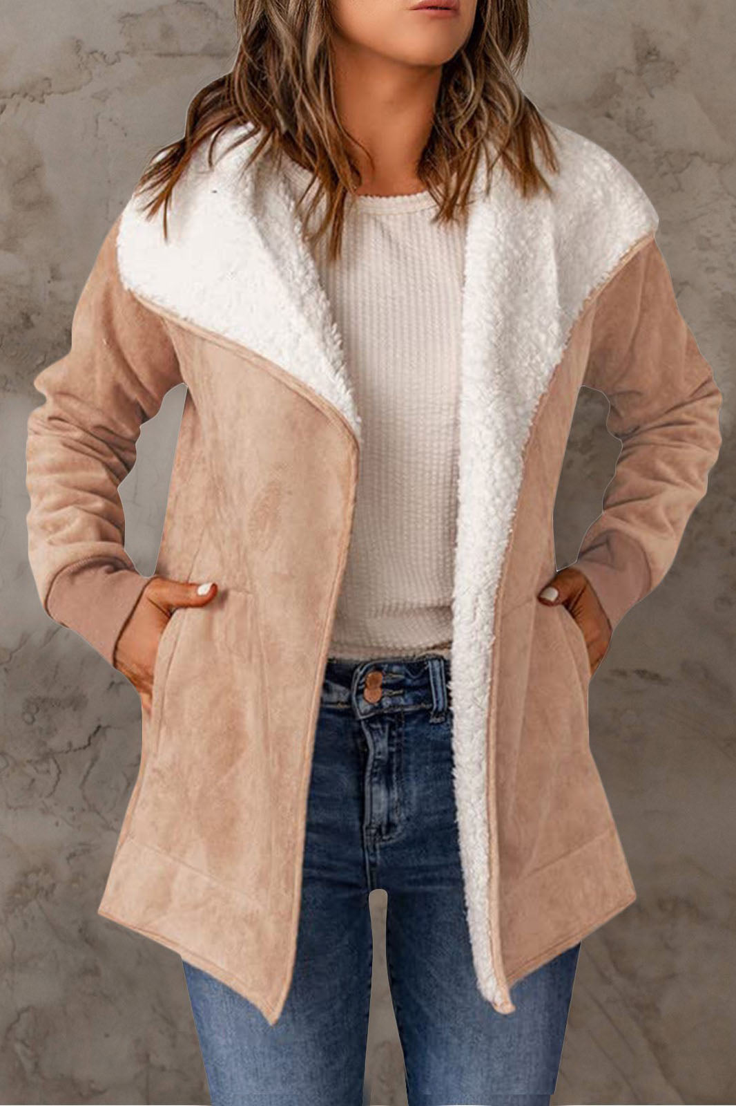 Drune | Revers Wildleder und Schafswolle Thermojacke
