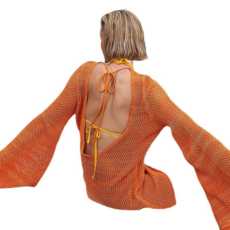 Damen luftiger Häkel-Kimono Drune