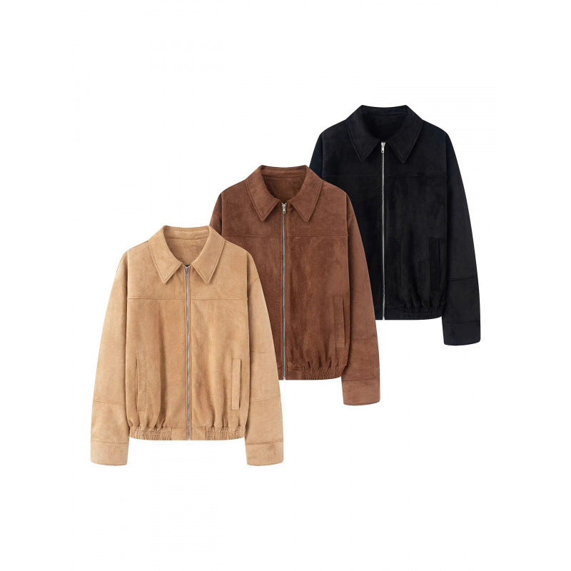 Damen lässige Echtlederjacke Drune