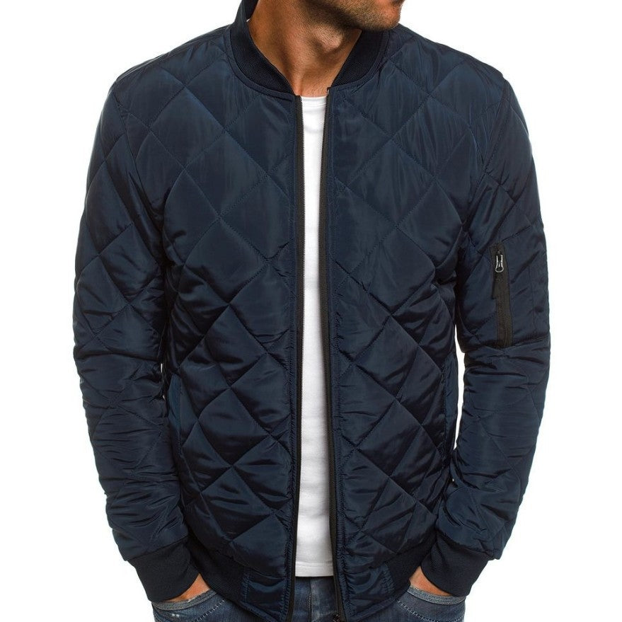 Herren gesteppte Freizeitjacke mit praktischem Reißverschluss und elastischen Bündchen Drune