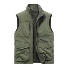 Herren Multifunktionale Field‑Utility‑Weste mit Mehrfachtaschen und Stehkragen Drune