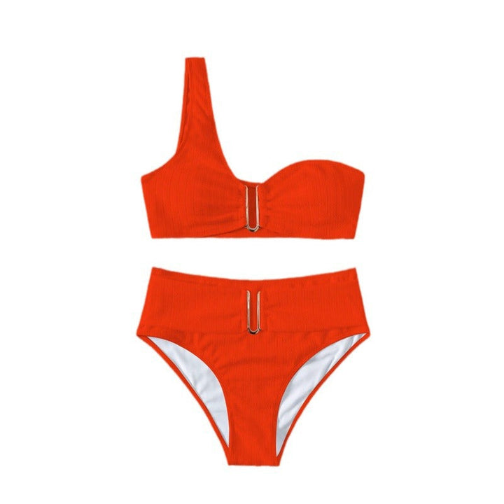 Damen High-Waist Bikini mit geschmackvollem Goldakzent Drune