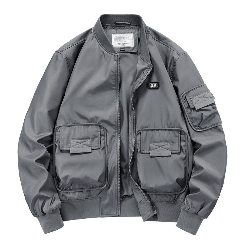 Men's  rugged multi-pocket nylon bomber jacket Drune