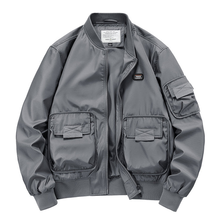 Men's  rugged multi-pocket nylon bomber jacket Drune