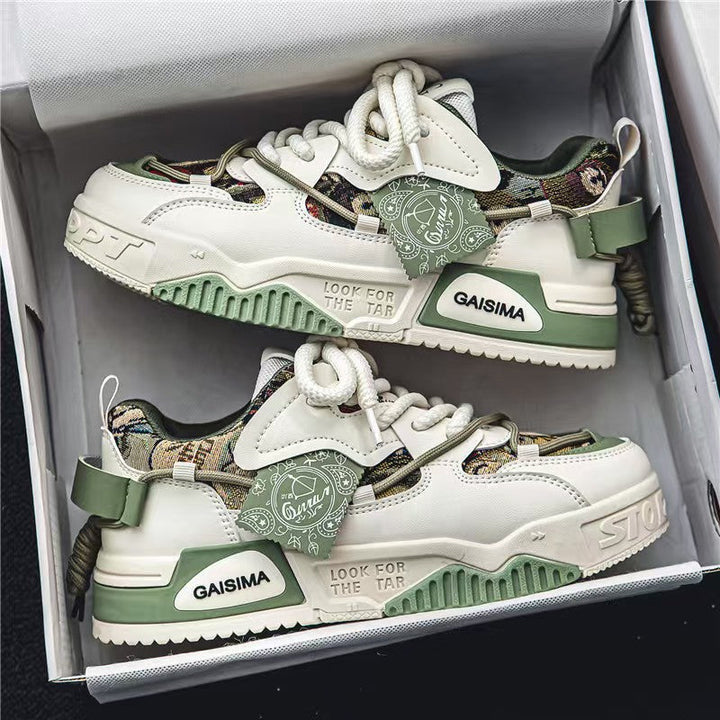 Damen modische Sneakers mit Kunstleder und auffälligen details Drune