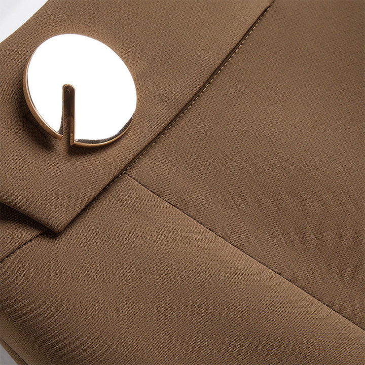 Damen Eleganter Bleistiftrock mit Knopf-Detail Drune