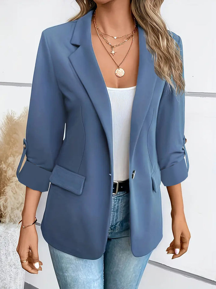 Damen eleganter Blazer mit modernem Schnitt und praktischen Taschen Drune