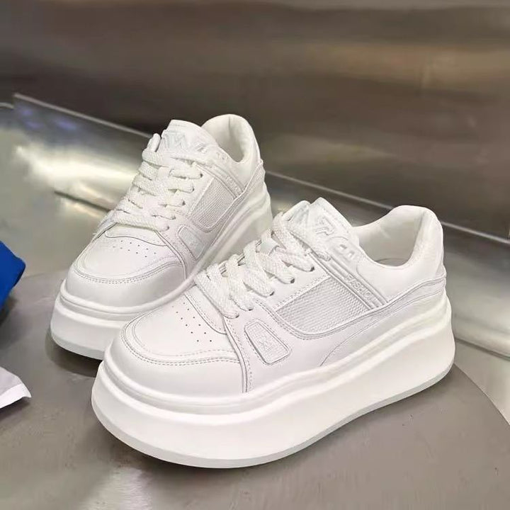 Damen sportive Sneakers mit doppelter Sohle und Kontrastnähten Drune