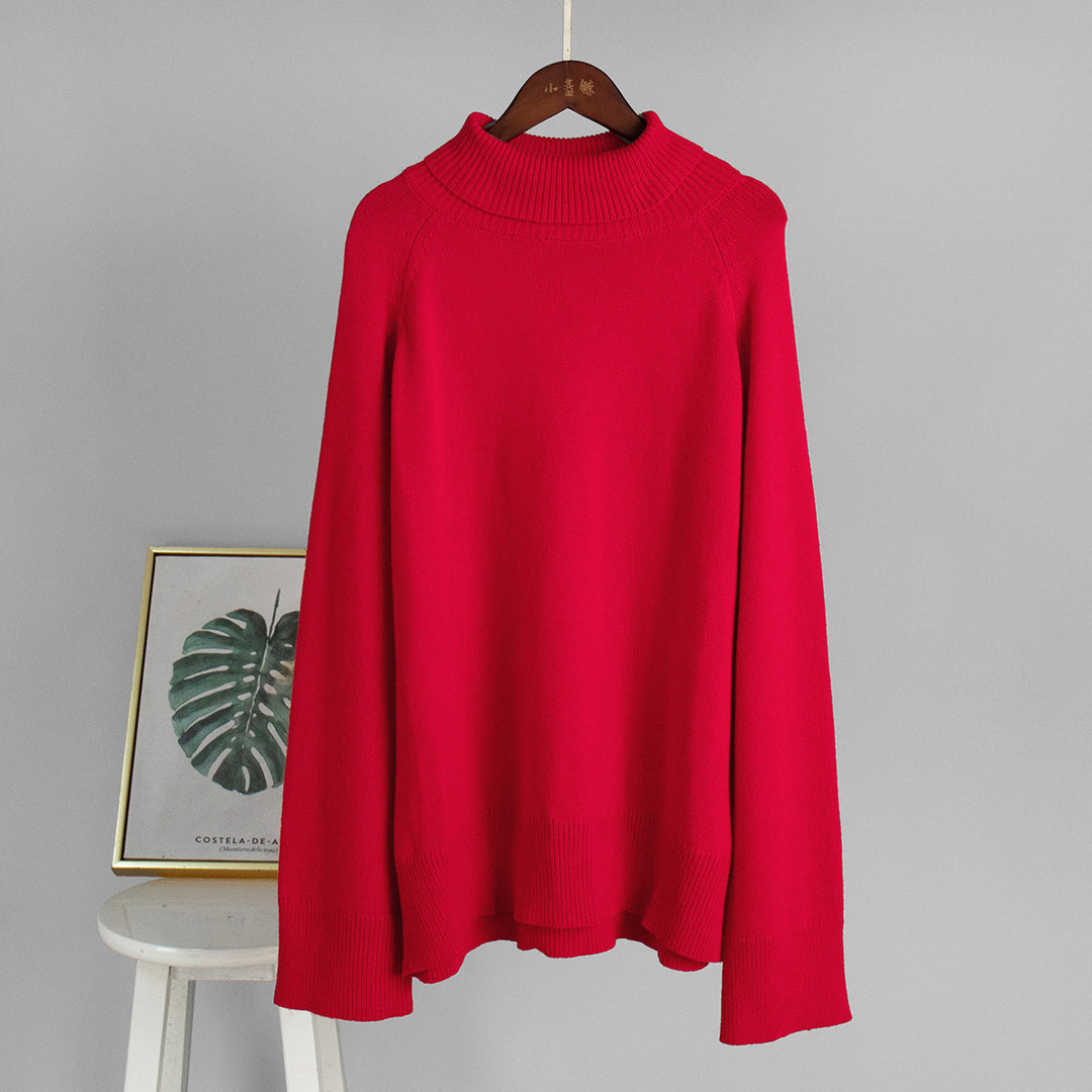 Damen Oversized Rollkragenpullover Drune
