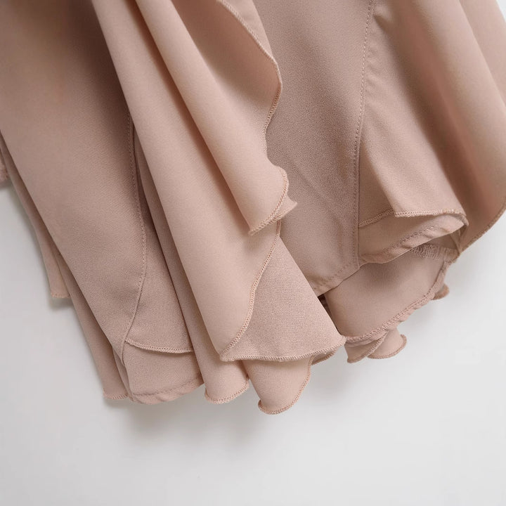 Damen Midirock mit stufigen Volants und elastischem Bund Drune