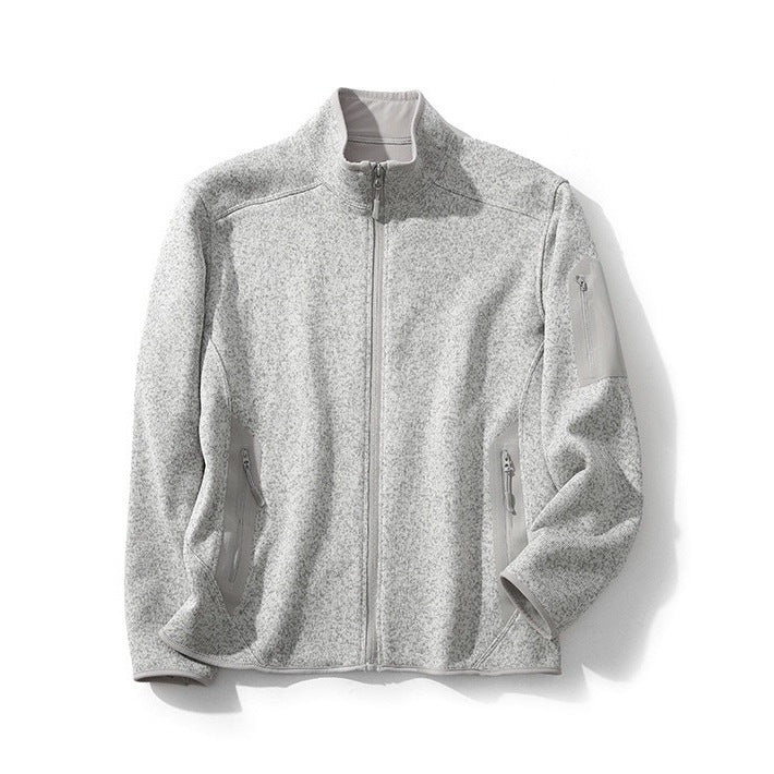 Damen Fleecejacke mit seitlichen Reißverschlusstaschen und hohem Kragen Drune