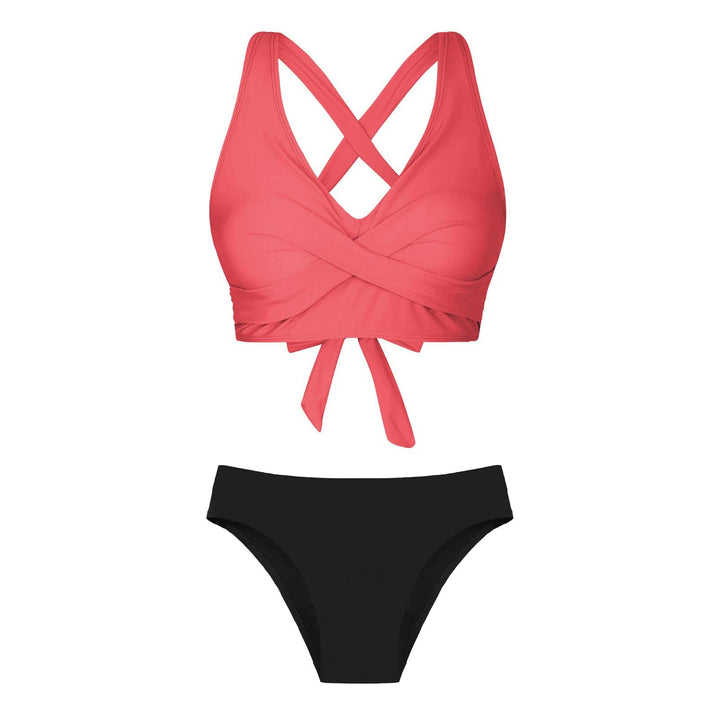 Damen Zweiteiliger Badeanzug mit floralem Design Drune