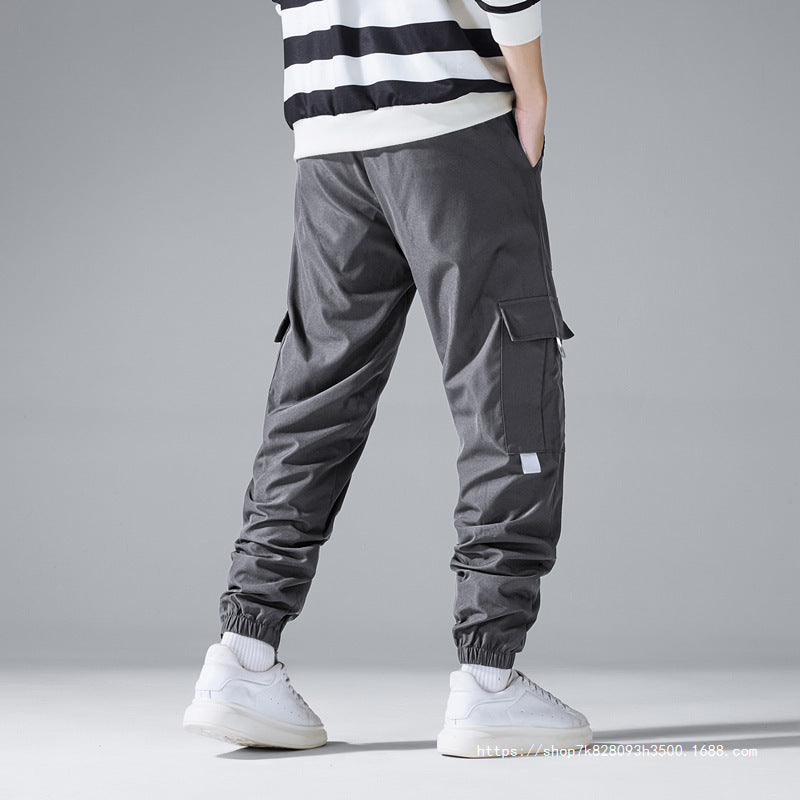 Herren Multifunktionale Cargo-Jogginghose mit Klapp‑ und Gurt-Details Drune