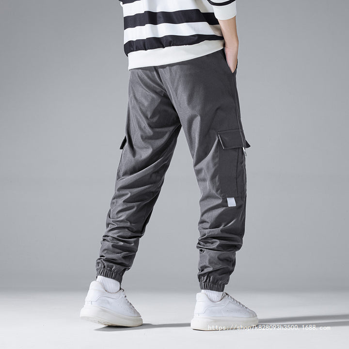 Herren Multifunktionale Cargo-Jogginghose mit Klapp‑ und Gurt-Details Drune