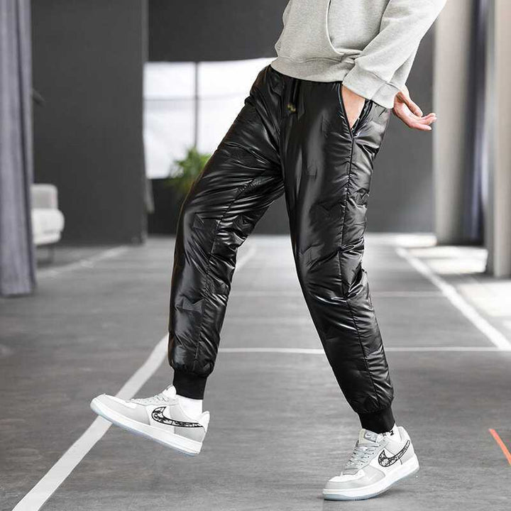 Herren Isolierte Nylon-Jogginghose mit gesteppter Thermofütterung, Tunnelzug & elastischen Bündchen Drune