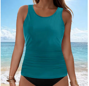 Damen Tankini-Oberteil mit Raffung Drune