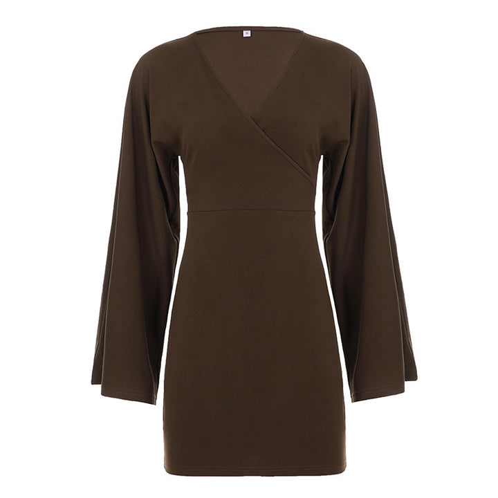 Damen nan Wickel-Minikleid mit Kimonoärmeln, taillierter Miedernaht und stretchigem Jersey Drune