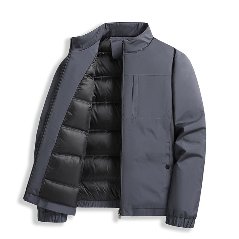 Herren thermo gefütterte Steppjacke mit Stehkragen und winddichtem Außenmaterial Drune