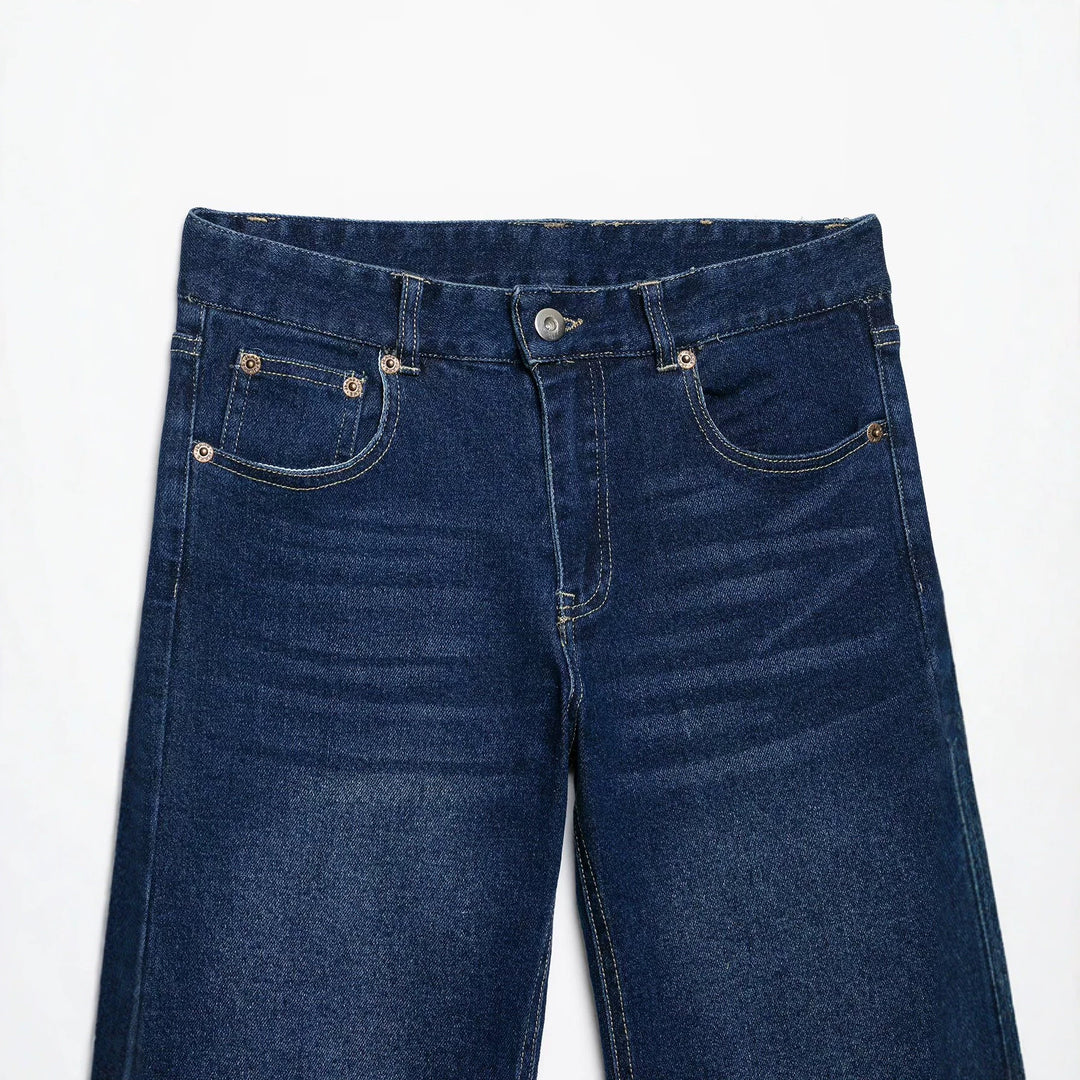 Damen Weite Cropped-Denim-Culotte im 5-Pocket-Design Drune