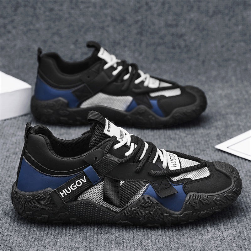 Herren Multimaterial-Trekkingsneaker mit verstärkter Zehenkappe, gepolsterter Fersenstütze und griffiger Offroad-Sohle Drune