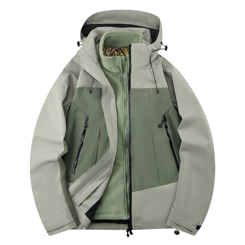 Herren zweilagige Softshell‑Outdoorjacke mit herausnehmbarem Fleece‑Innenlayer, wind‑ und wasserabweisend Drune