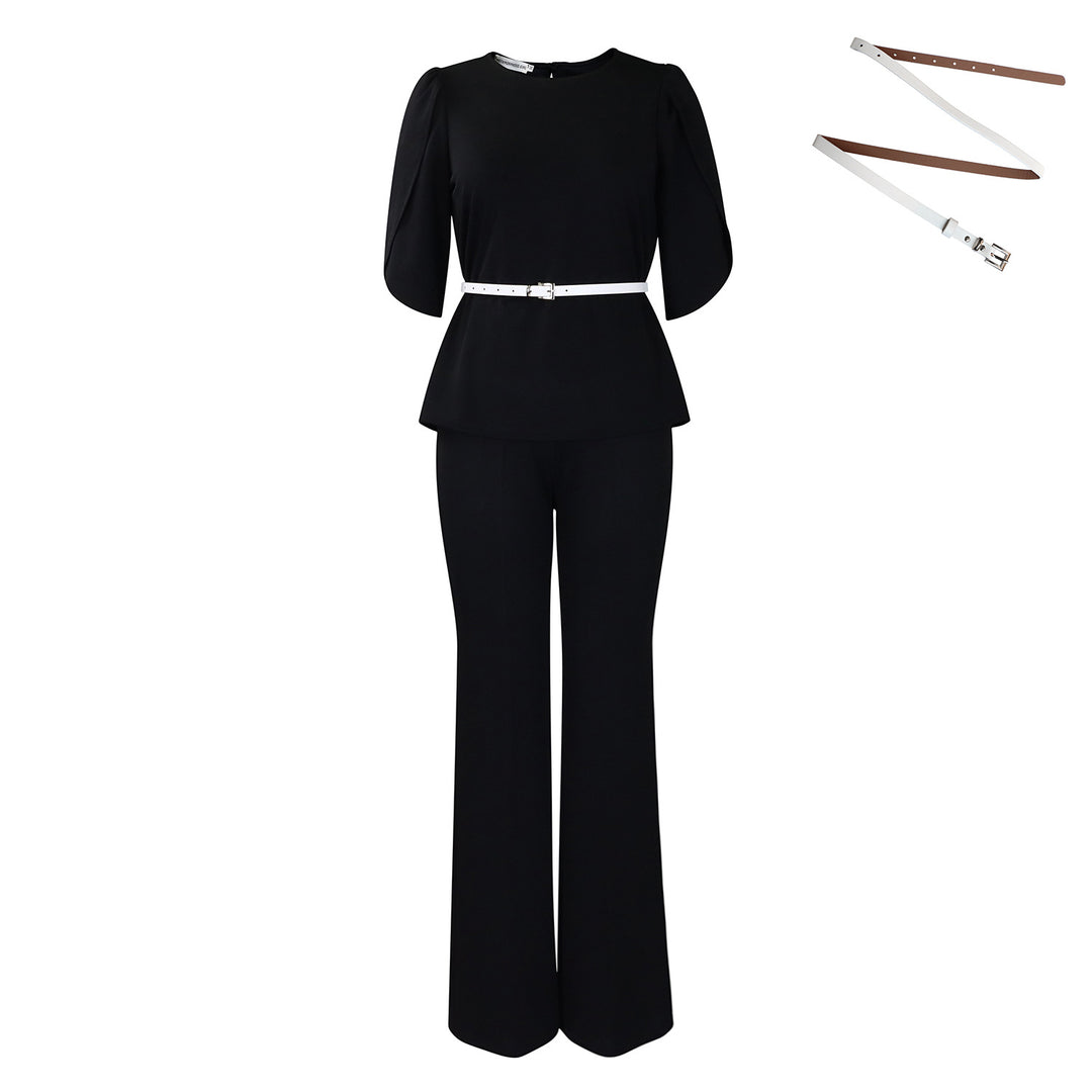 Damen elegante Kombination aus weichem Gewebe Drune