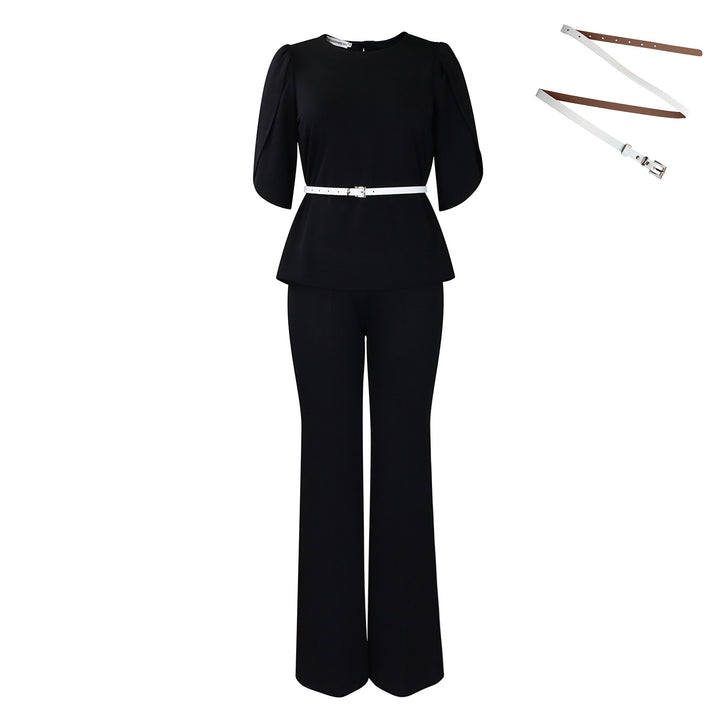 Damen elegante Kombination aus weichem Gewebe Drune