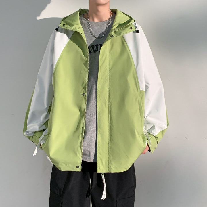 Herren zweilagige Softshell-Overlayerjacke mit Kapuze, wind- und wasserabweisender Membran und verstellbarem Saum Drune