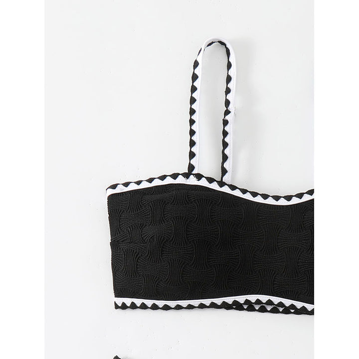 Damen Bikiniset mit modischem Texturmuster Drune
