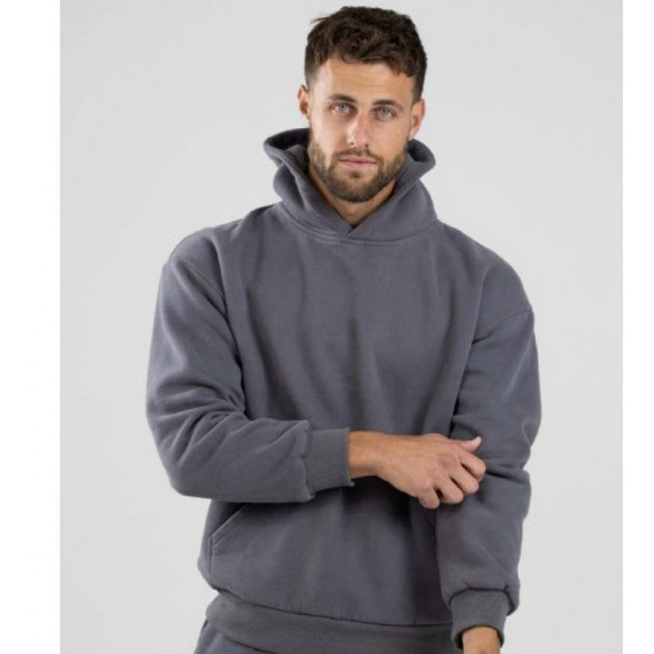 Damen nan oversized Kapuzenpullover mit Kängurutasche und weichem Fleece-Innenfutter Drune