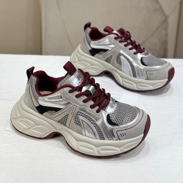 Damen Sportliche Sneakers mit atmungsaktivem Mesh und dämpfender Sohle Drune