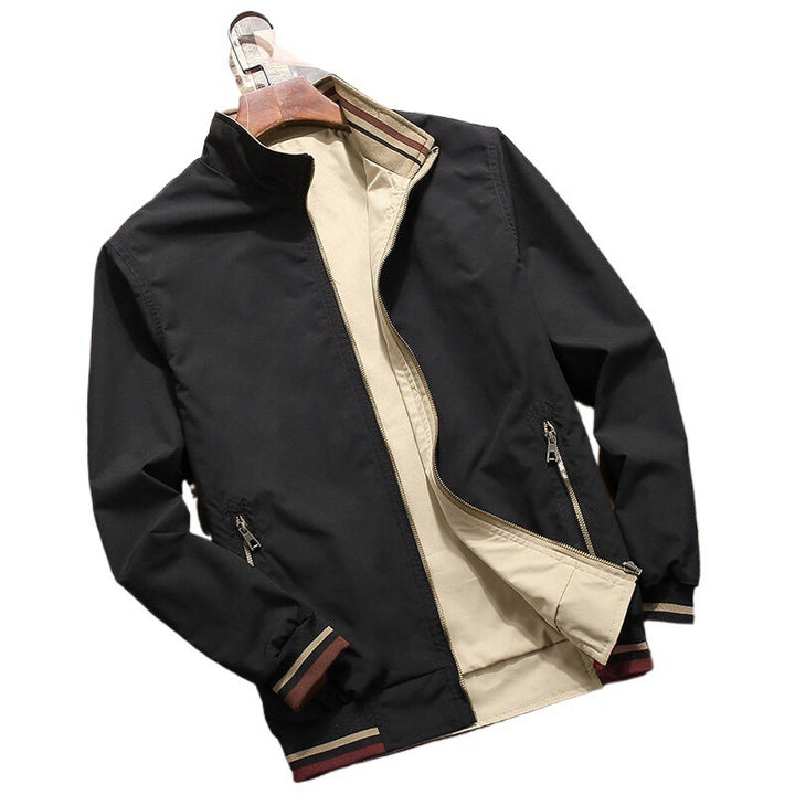 Herren Stylische Übergangsjacke mit hoch geschlossenem Kragen Drune