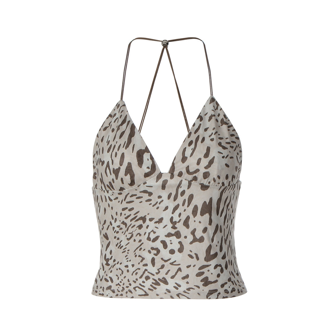 Damen Animal Print Top Drune