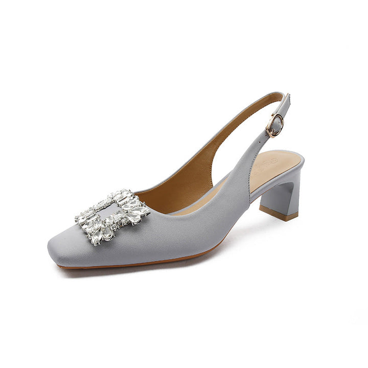 Damen Slingback-Pumps mit funkelndem Schmuckdetail Drune