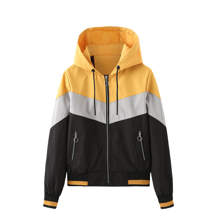 Damen sportliche Windbreaker-Jacke mit praktischen Reißverschlusstaschen Drune