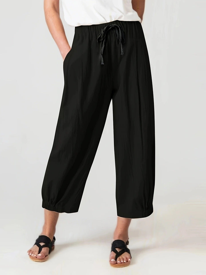 Damen Bequeme Sommerhose mit elastischem Bund Drune