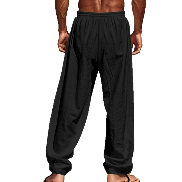 Herren Bequeme Leinenhose mit elastischem Bund und seitlichen Taschen Drune