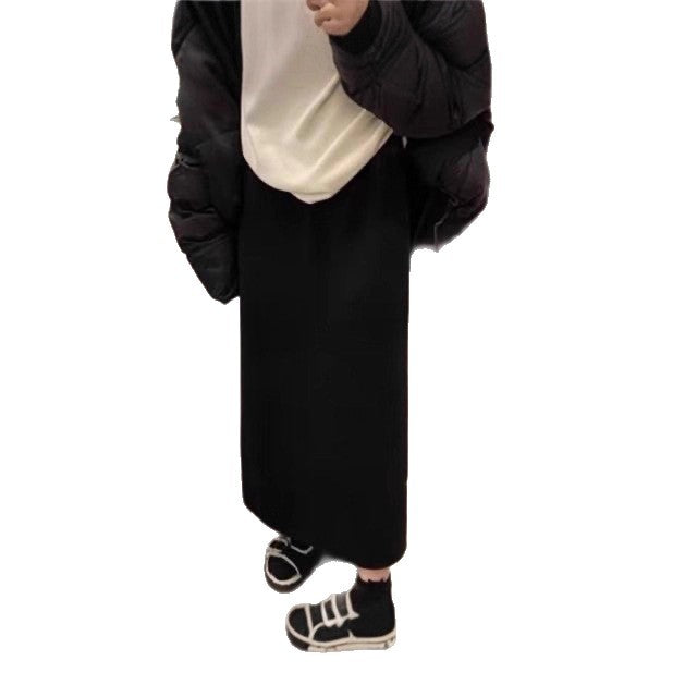 Damen Eleganter Maxi-Rock aus hochwertigem Strickstoff Drune