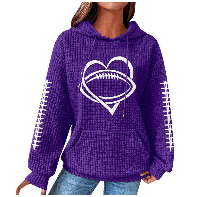 Damen Bequemer Kapuzenpullover mit Herzmotiv Drune