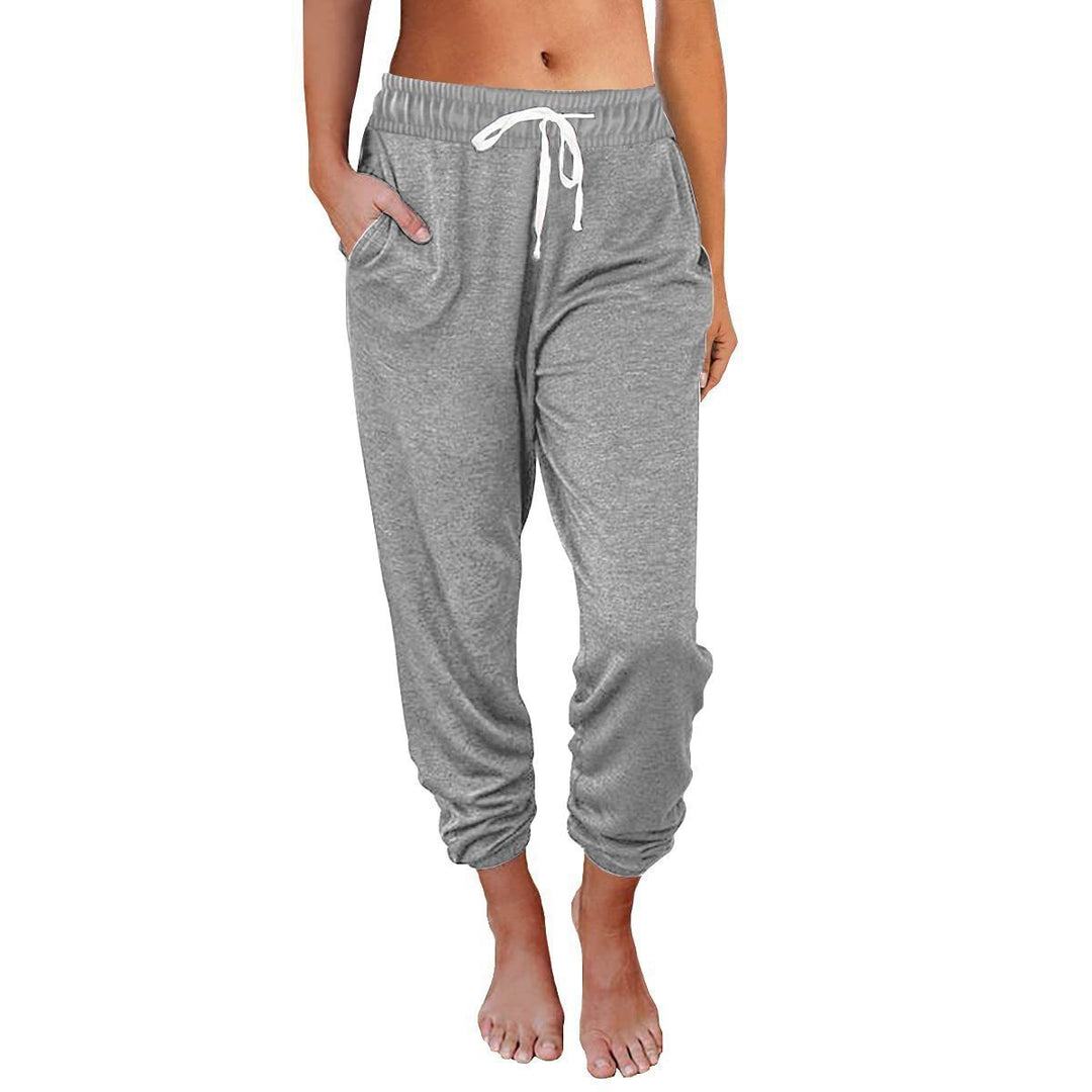 Damen Bequeme und lässige Jogginghose mit elastischem Bund und seitlichen Taschen Drune