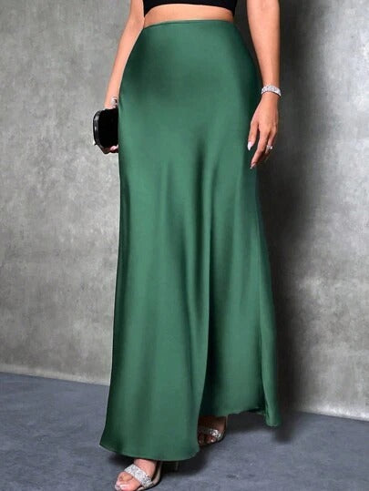 Damen Maxirock mit fließendem Schnitt und elegantem Fall Drune