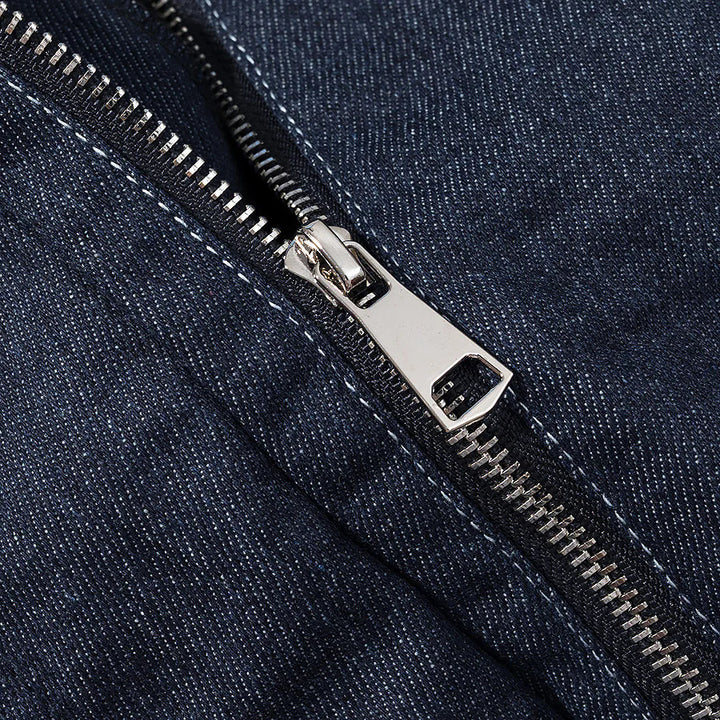 Damen nan Utility-Jeansjacke mit taillierten Abnähern, verdeckter Druckknopfleiste und aufgesetzten Brustklappen Drune