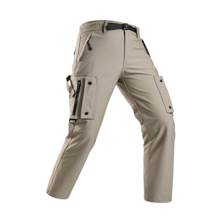 Herren Slim‑Tapered Cargo‑Hose mit Zipper‑Taschen, D‑Ring und Komfortbund Drune