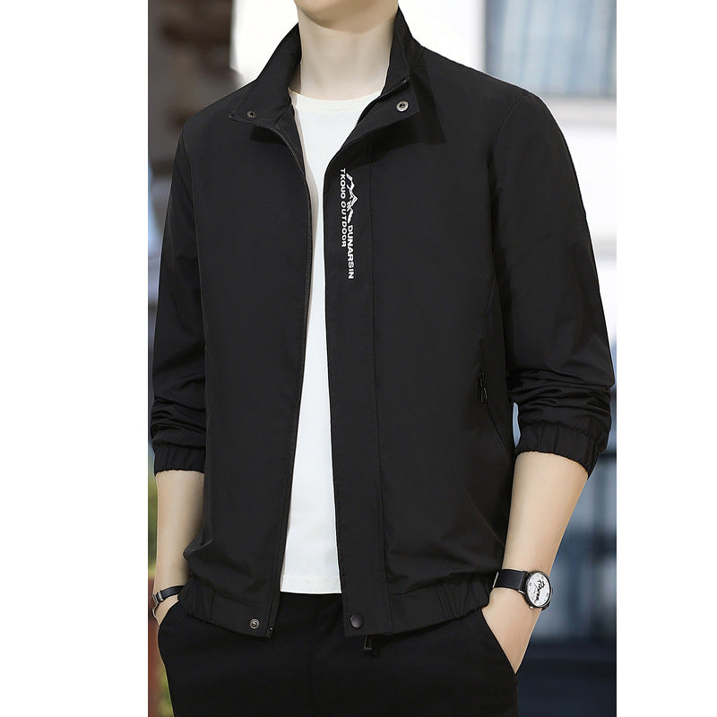 Herren Leichte Outdoorjacke mit hohen Kragen Drune