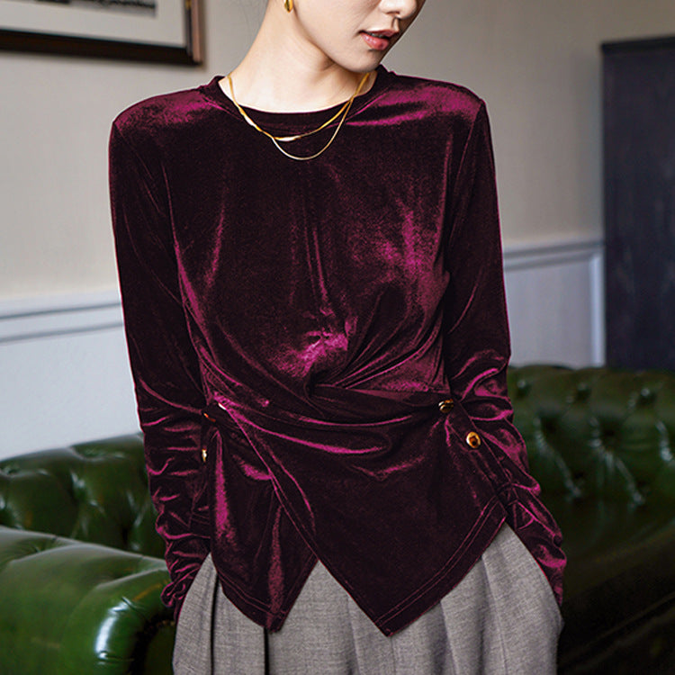 Damen Elegant geschnittene Bluse mit Twist-Detail Drune