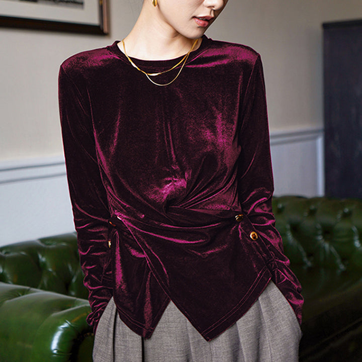 Damen Elegant geschnittene Bluse mit Twist-Detail Drune