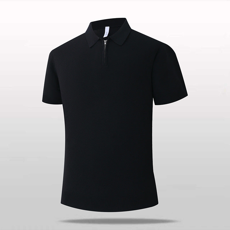 Herren Kurzarm Poloshirt mit Reißverschluss Drune