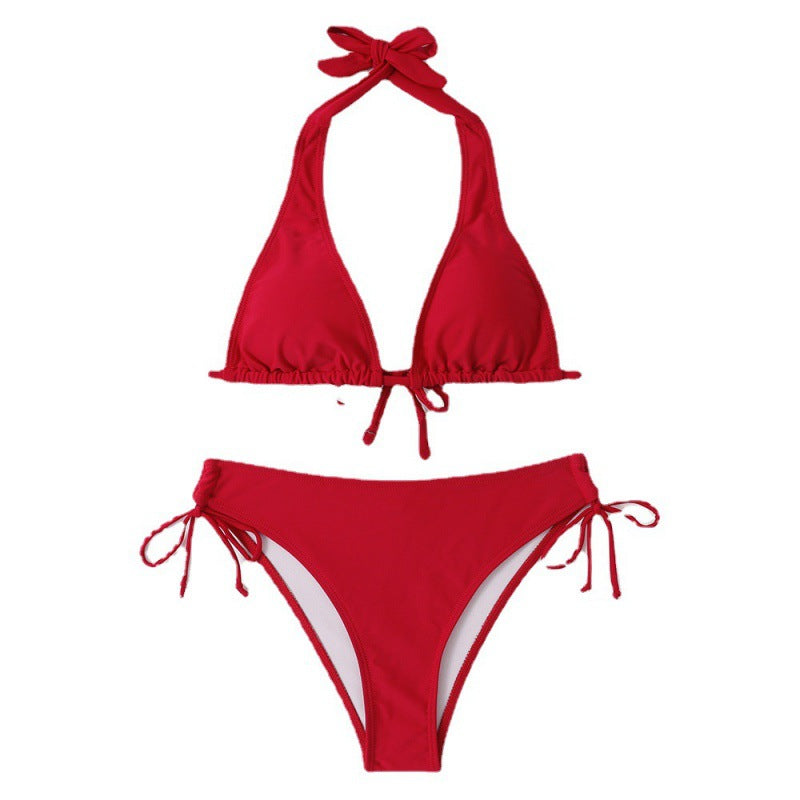 Damen Triangel-Bikini mit verstellbarem Halterdesign und seitlichem Bindeband Drune